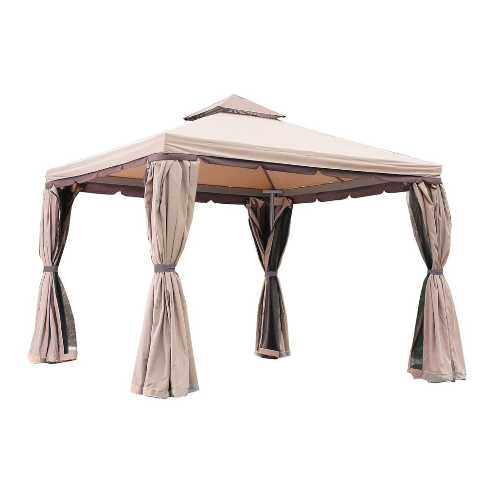 GAZEBO PASSION ALLUM.BROWN MT.3X4 COP.ECRU'