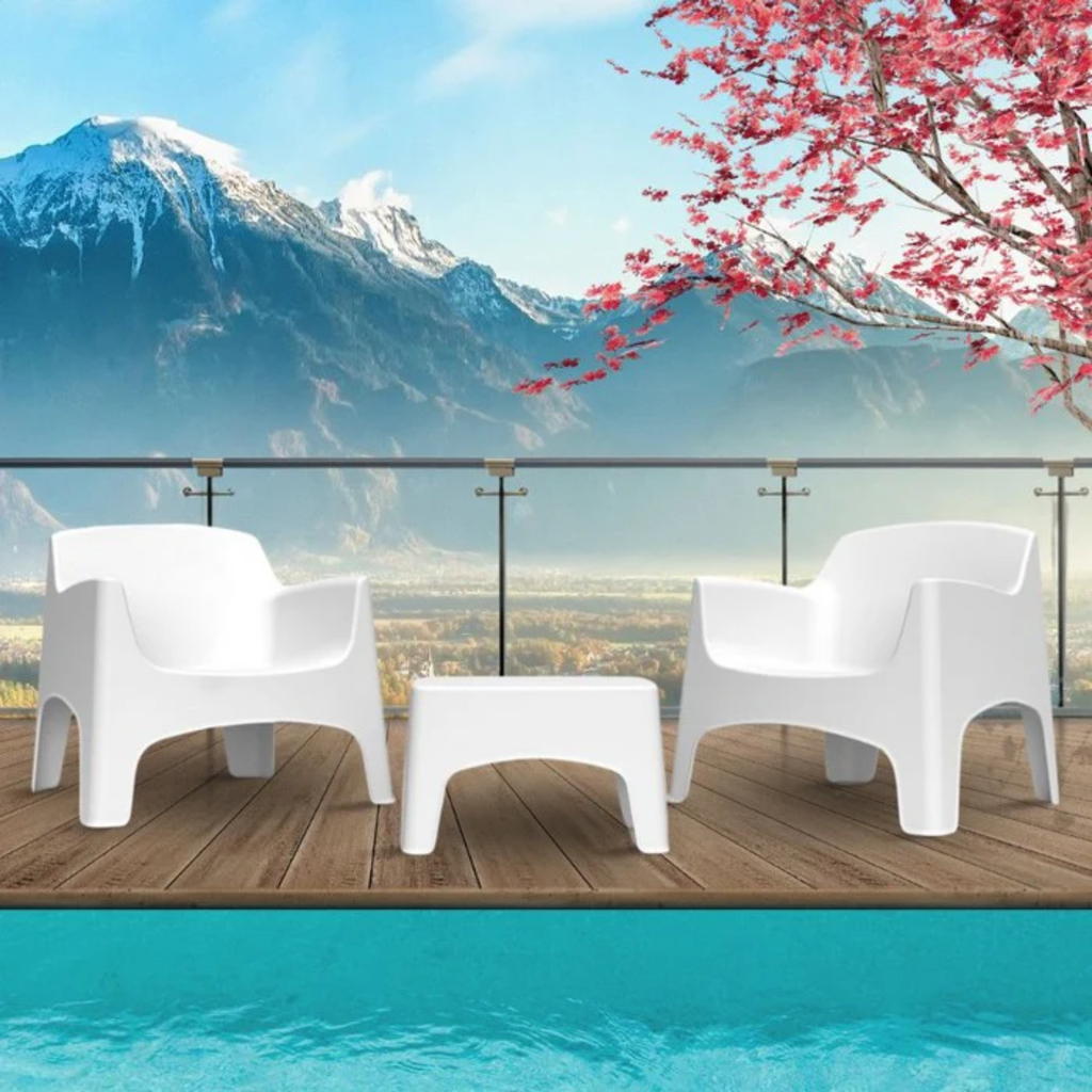 POLTRONA IBIZA MONOBLOCCO BIANCO