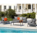 SET CASSIS ALLUMINIO ANTRACITE/TEAK+CUSCINI