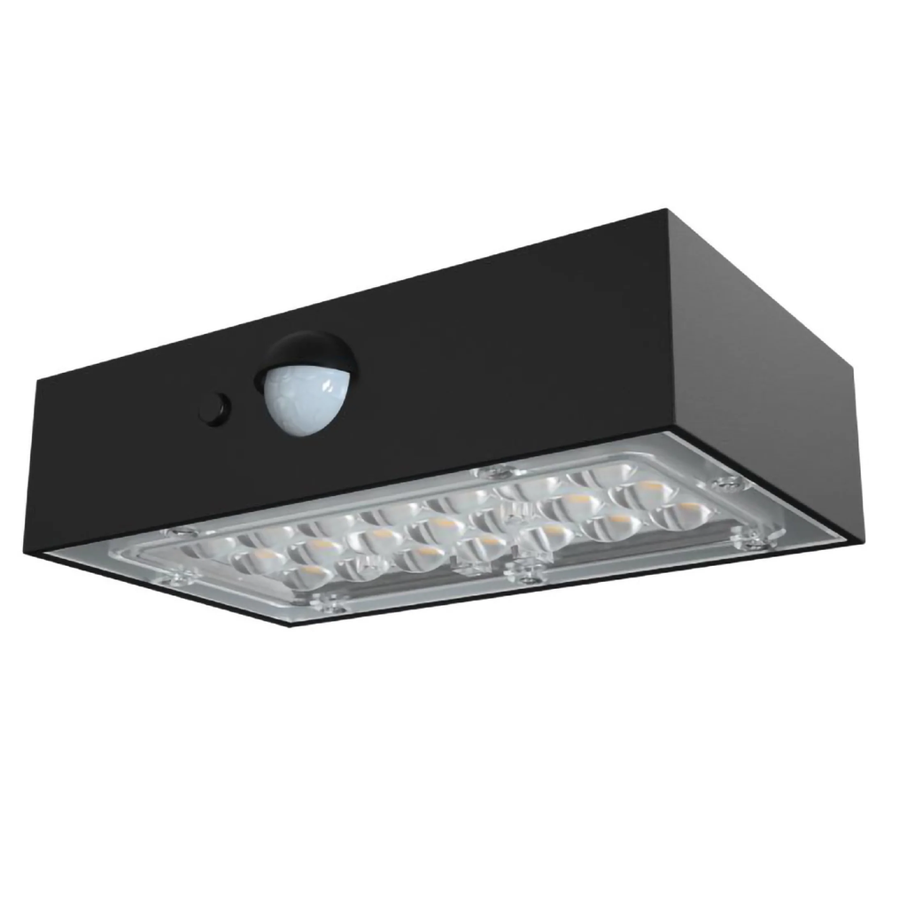 APPLIQUE DESIGN DA MURO ENERGIA SOLARE 6W NERO