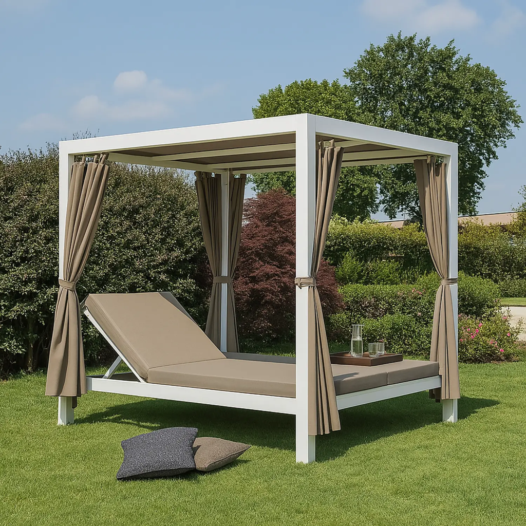GAZEBO BALDACCHINO BIANCO CM.200X160X200H