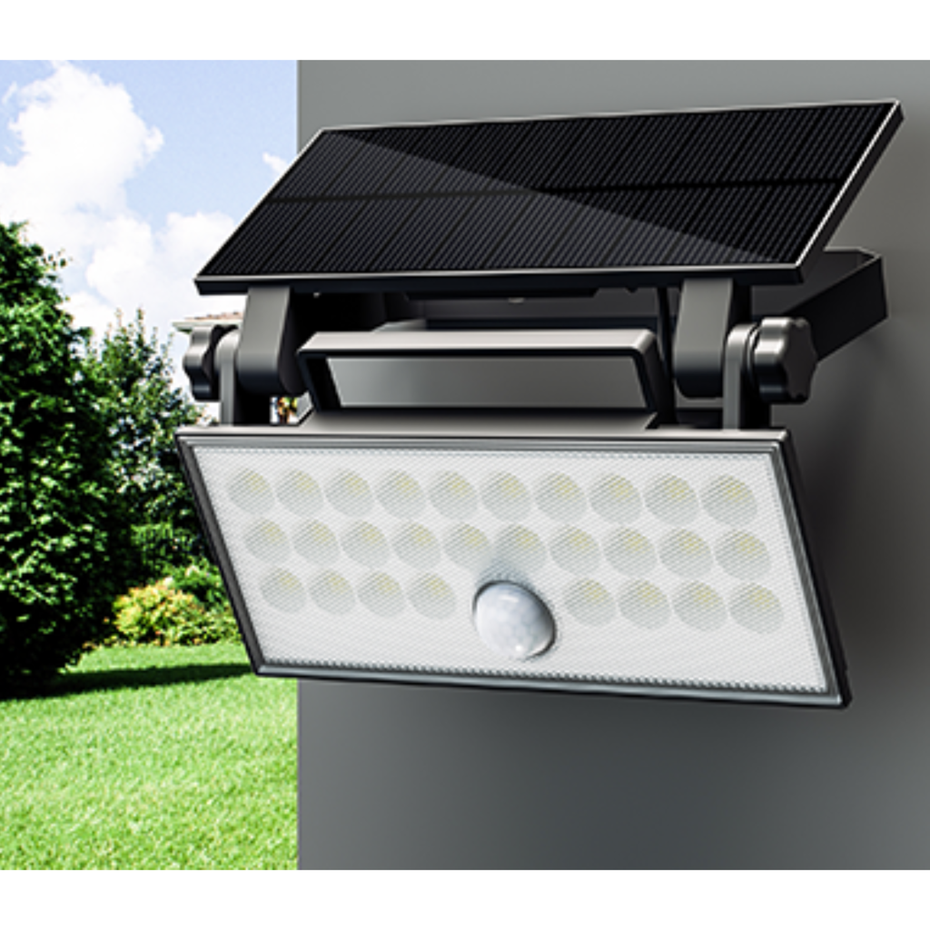 FARO DA ESTERNO SOLARE CON SENSORE MOV. 60W 6 LED