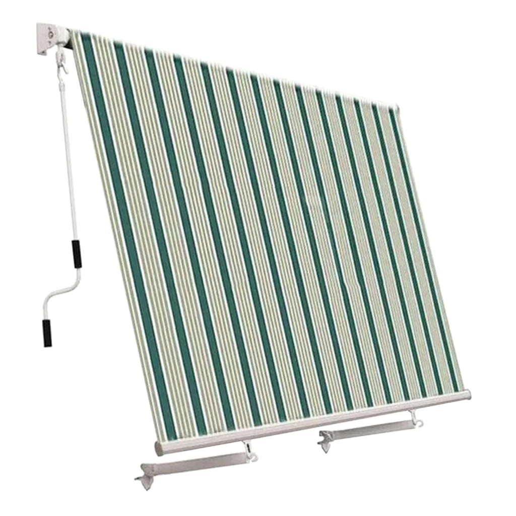 TENDA DA SOLE A CADUTA 250X250 VERDE/BIANCO S/CASSONE