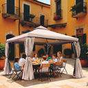 GAZEBO PASSION ALLUM.BROWN MT.3X4 COP.ECRU'