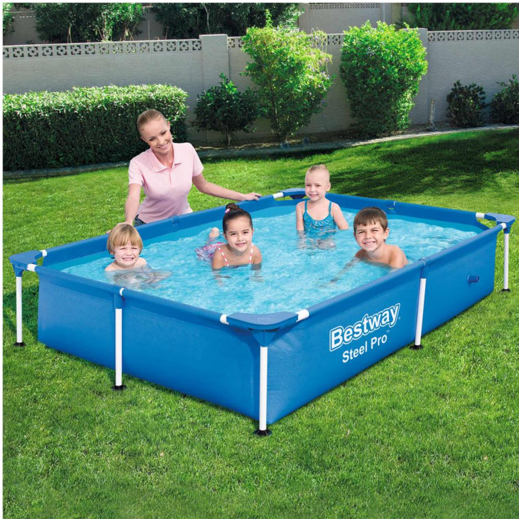 PISCINA STEEL PRO POWER FRAME RETTANGOLARE 56401 221X150X43