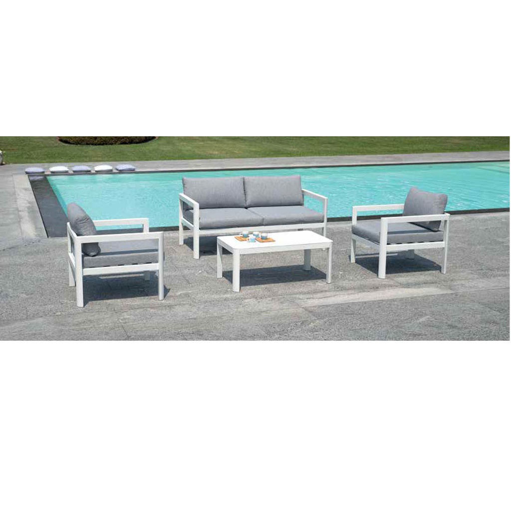DIVANO 2P COFFEE SET MARSIGLIA ALU BIANCO