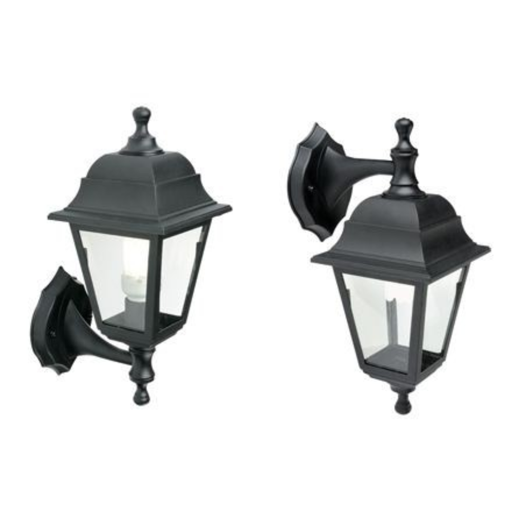 APPLIQUE LANTERNA UP E DOWN E27 RESINA NERO