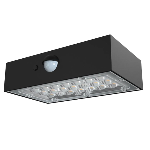 [170092] APPLIQUE DESIGN DA MURO ENERGIA SOLARE 6W NERO