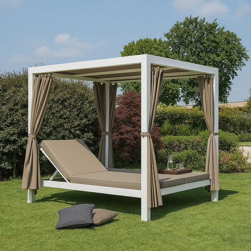 [191711] GAZEBO BALDACCHINO BIANCO CM.200X160X200H