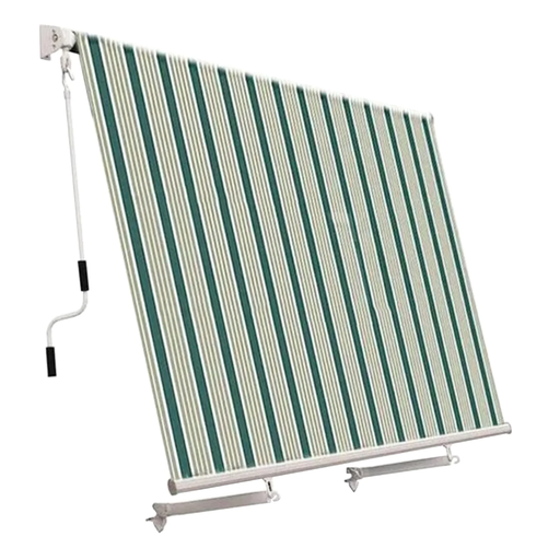 [204596] TENDA DA SOLE A CADUTA 250X250 VERDE/BIANCO S/CASSONE