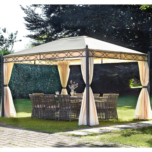 [087327] GAZEBO OREGON MT.3X4 POLI SABBIA/T.LAT./MOSQ.