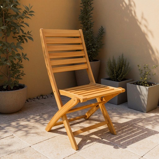 [142564] SEDIA PIEGHEVOLE NAVIS 56X43XH96 CM. ACACIA