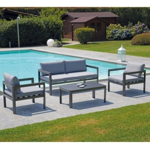 [163043] DIVANO 2P COFFEE SET MARSIGLIA ALU ANTRACITE