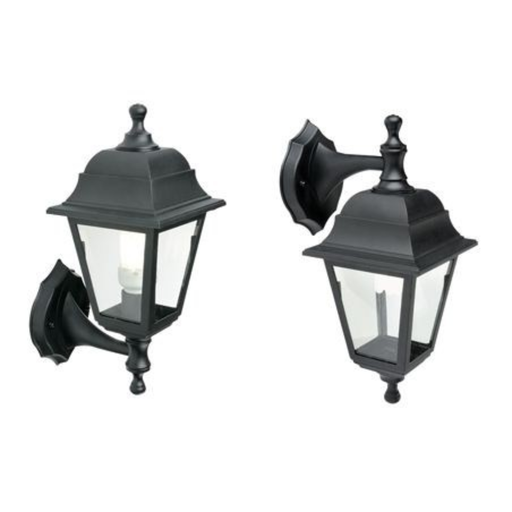[163959] APPLIQUE LANTERNA UP E DOWN E27 RESINA NERO